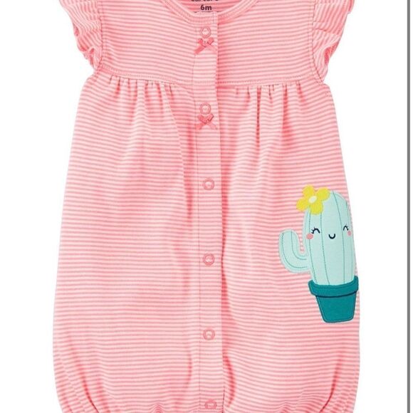 Carter's Baby Girls' Snap Up Cotton Romper 3M NWOT - Picture 15 of 16